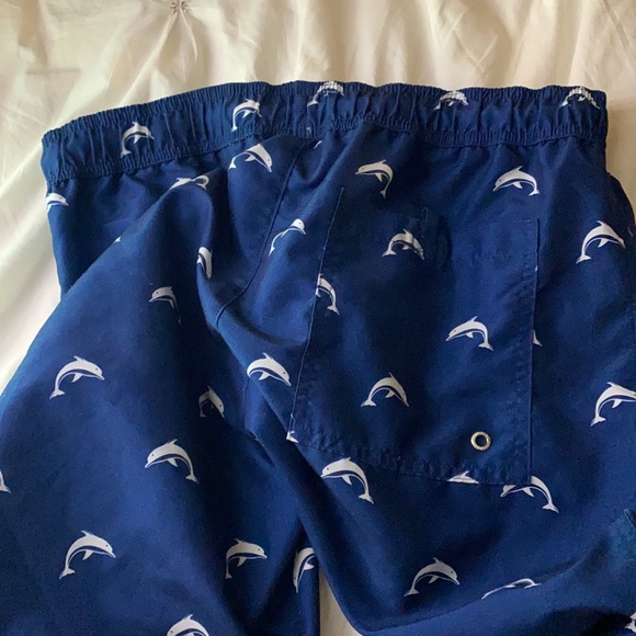Men’s Swim Trunks with Dolphins - Picture 2 of 4